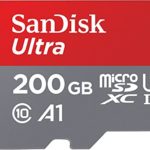 Sandisk Ultra 200GB Micro SDXC UHS-I Card with Adapter – 100MB/s U1 A1 – SDSQUAR-200G-GN6MA