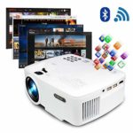 ERISAN Projector Video Home TV Theater, LED Android 6.0 WiFi Bluetooth, 220 ANSI Lumen, Support 1080P Full HD, 2018 Updated Hi-Fi Speaker, Quieter Fan, Mini Smart Video Beam, Multimedia Party Games