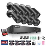 ANNKE Home Security Camera System 8 Channel 1080P Lite DVR with 1TB HDD and (8) HD 1280TVL 720P Outdoor IP66 Weatherproof CCTV Cameras, Smart Playback, Instant email Alert with Images