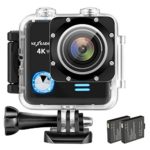 NEXGADGET 4K WiFi Action Cam 16MP 4K Waterproof Sports Camera 170 Degree Ultra Wide-Angle Len with Sony Sensor, 2 Pcs Rechargeable Batteries