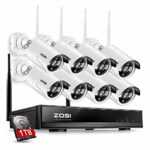 ZOSI 8CH Wireless Security Cameras System With 1TB Hard Drive,8 Channel 960P NVR and (8) HD 960P 1.3MP Outdoor Indoor Home Video Surveillance WiFi Cameras with 100ft Night Vision,Motion Detection