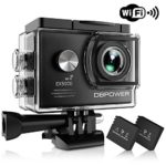 DBPOWER EX5000 Action Camera , 14MP 1080P HD WiFi Waterproof Sports Cam 2 Inch LCD Screen , 170 Degree Wide Angle Lens , 98ft Underwater DV Camcorder With 16 Accessories Kits (A-Action camera)