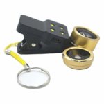 Kongqiabona Ultra Wide Angle Upgrade Len Light Portable Universal Selfie Ring Lamp Macro Fish Eye Fill Light Four in One HD Mobile Lens