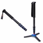 FOSOTO 65-inch Aluminium Camera Unipod Monopod with Base Tripod Compatible for Canon Nikon Sony Panasonic DSLR