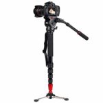 ASHANKS Professional Aluminum Alloy Monopod Kit Hydraulic Fluid Head For Video Camera DSLR Camcorder Tripod