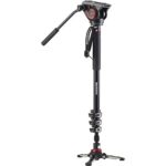 Manfrotto Xpro Aluminum Video Monopod with 500 Series Video Head, Black (MVMXPRO500US)