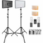 SAMTIAN 2-Pack 240PCS Dimmable LED Video Light 3200K/5600K Panel Light and 79Inch Stand Lighting Kit with Remote Control Carry Case for YouTube Studio Photography, Video Shooting, Livestreaming