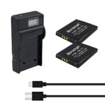Bonadget 2 Pack 1000mAh Battery and Charger for Canon NB-11L NB-11LH and Canon Powershot A2300 is A2400 is A2500 A2600 A3400 is A3500 is A4000 is ELPH 110 HS ELPH 320 HS