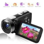 Camcorder Video Camera Camcorders Full HD Digital Camera 1080P 24.0MP Vlogging Camera Night Vision Pause Function with Remote Controller … (M3D)