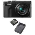 Panasonic DC-ZS70S Lumix 20.3 MP, 4K Digital Camera, Touch 3″ LCD + Panasonic DMW-ZSTRV Battery & Charger Pack