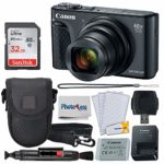 Canon PowerShot SX740 HS Digital Camera (Black) + 32GB Memory Card + Point & Shoot Case + USB Card Reader + Lens Cleaning Pen + LCD Screen Protectors + Photo4Less Cleaning Cloth – Accessory Bundle