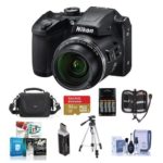 Nikon Coolpix B500 Digital Point & Shoot Camera, Black – Bundle With Camera Bag, 4 AA Rechargeable Batteries With charger, 32GB Class 10 SDHC Card, Cleaning Kit, Tripod, Software Package, And More