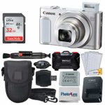 Canon PowerShot SX620 HS Digital Camera (Silver) + 32GB Memory Card + Point & Shoot Camera Case + USB Card Reader + Memory Card Hardcase + LCD Screen Protectors + Hand Camera Grip – Complete Bundle