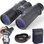 Gosky 10×42 Roof Prism Binoculars for Adults, HD Professional Binoculars for Bird Watching Travel Stargazing Hunting Concerts Sports-BAK4 Prism FMC Lens-with Phone Mount Strap Carrying Bag