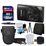 Canon PowerShot ELPH 190 IS Digital Camera (Black) + Transcend 32GB Memory Card + Camera Case + USB Card Reader + Screen Protectors + Memory Card Wallet + Cleaning Pen + Great Value Accessory Bundle