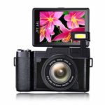 Digital Camera 24.0 MP Vlogging Camera Full HD 1080P 3.0 Inch Camera with Flip Screen Retractable Flashlight