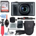 Canon PowerShot SX730 HS Digital Camera (Black) + 64GB Memory Card + Point & Shoot Case + Flexible Tripod + USB Card Reader + Lens Cleaning Pen + Cleaning Kit + Accessory Bundle