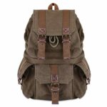 Kattee Military Style Canvas DSLR Camera Backpack Rucksack Waterproof for Sony Canon Nikon Olympus
