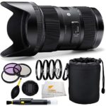 Sigma 210101 18-35mm F1.8 DC HSM Lens for Canon APS-C DSLRs (Black) + 12 Piece Deluxe Accessory Package Kit