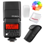 Godox TT350F 2.4G HSS 1/8000s TTL GN36 Camera Flash Speedlite for Fuji Cameras X-Pro2 X-T20 X-T2 X-T1 X-Pro1 X-T10 X-E1 X-A3 X100F X100T with Color Filters and PERGEAR Cleaning Cloth