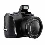 CD-R6 Digital Camera Camcorder, Full HD Video Recorder 1080p, 24MP, 3.5″ Flip Screen, Black