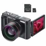 Digital Camera Video Camcorder, Full HD 1080P 24.0MP MELCAM YouTube Vlogging Camera with Wide Angle Lens and 32GB SD Card, 3.0″ Screen, WiFi Function, Face Detection, Flash Light, 16 Digital Zoom