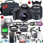 Canon EOS Rebel T6 DSLR Camera Bundle with Canon EF-S 18-55mm is II Lens + 32GB Sandisk Memory + Canon Case + TTL Speedlight Flash (Good Upto 180 Feet) + Accessory Bundle