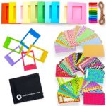5 in 1 Colorful Bundle Kit Accessories for Fujifilm Instax Mini 9/8 Camera – Assorted Accessory Pack of Sticker Frames, Plastic Desk Frame, Hanging Clips with String (Basic)