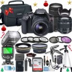 Canon EOS Rebel T6 DSLR Camera w/ EF-S 18-55mm is II Lens & 75-300mm f/4-5.6 III Lens + 32GB Sandisk Memory + Canon Case + TTL Speedlight Flash (Good Upto 180 Feet) + Accessory Bundle