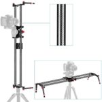 Neewer 31.5″/80cm Carbon Fiber Camera Track Dolly Slider Rail System with 17.5lbs/8kg Load Capacity for Stabilizing Movie Film Video Making Photography DSLR Camera Nikon Canon Sony