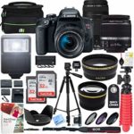 Canon EOS Rebel T7i DSLR Camera with EF-S 18-55mm is STM 75-300mm Lens + 2X 32GB Ultra SDHC UHS Class 10 Memory Card + Accessory Bundle (2 Lens Kit EF-S 18-55mm & EF 75-300mm)