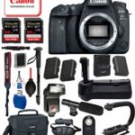 Canon EOS 6D Mark II Digital SLR Full Frame Camera Body Only USA (Black) 18PC Professional Bundle Package Deal –Professional Battery Grip + SanDisk Extreme pro 64gb SD Card +Canon Shoulder Bag + More
