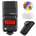 Godox TT350F 2.4G HSS 1/8000s TTL GN36 Camera Flash Speedlite for Fuji Cameras X-Pro2 X-T20 X-T2 X-T1 X-Pro1 X-T10 X-E1 X-A3 X100F X100T with EACHSHOT Color Filters