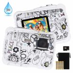 Kids Waterproof Camera, DECOMEN Digital Underwater Camera for Boys and Girls, 12MP HD Action Sport Camcorder with 2.0″ LCD, 8X Digital Zoom, Flash, Mic and 8G SD Card. [2019 Newest Version]