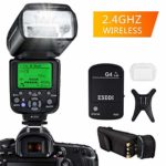 ESDDI Flash Speedlite for Nikon, i-TTL 1/8000 HSS Wireless Flash Speedlite GN58 2.4G Radio Master Slave for Nikon, Professional Flash Kit with Wireless Flash Trigger for Nikon DSLR Cameras