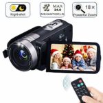Video Camera Camcorder with IR Night Vision, IBACAKYS 18X Digital Zoom 24.0 Mega Pixels Full HD 270 Degrees Rotatable Digital Video Camera Recorder (Two Batteries Included)