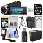 Sony Handycam HDR-CX405 1080p HD Video Camera Camcorder with 64GB Card + Hard Case + LED Light + Battery & Charger + Tripod + Kit