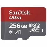 SanDisk 256GB Ultra MicroSDXC UHS-I Memory Card with Adapter – 100MB/S, C10, U1, Full HD, A1, Micro SD Card – SDSQUAR-256G-GN6MA