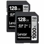 Lexar Professional 1000x 128GB SDXC UHS-II Card LSD128CRBNA10002 – 2 Pack