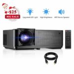 Projector, GBTIGER 4000 Lux LED Video Projector Full HD 1080P Supported Home Projector Compatiable with Fire TV Stick, PS4, HDMI, USB, VGA, AV for Movie Party and Game + HDMI Cable