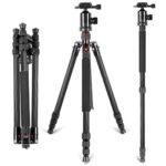 Neewer Carbon Fiber 66 inches/168 centimeters Camera Tripod Monopod with 360 Degree Ball Head,1/4 inch Quick Shoe Plate,Bag for DSLR Camera,Video Camcorder,Load up to 26.5 pounds/12 kilograms