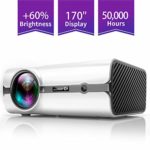 ViviMage C460 Mini Movie Projector, 2500 Lux 1080p Supported, Portable Home Cinema Indoor/Outdoor Use Compatible iPhone/PC/DVD/Fire TV Stick/Video Games