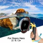 For GoPro Dome Hero Black 4 3 3+, Dome Port Lens with Transparent Cover,Floating Handle Grip And Pistol Trigger Attached For Underwater Photography, Waterproof 30M Action Camera Accessory Housing Ca