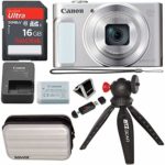 Canon PowerShot SX620 Digital Camera w/25x Optical Zoom – Wi-Fi & NFC Enabled (Silver), SanDisk Ultra 16GB SDHC Memory Card, Bower SCX5500 Camera Case (Silver) and Accessory Bundle
