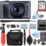 Canon PowerShot SX730 HS Digital Camera (Black) + 64GB Memory Card + Point & Shoot Case + Flexible Tripod + USB Card Reader + Lens Cleaning Pen + Cleaning Kit + Full Accessory Bundle