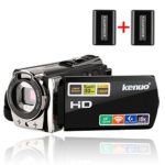 Camera Camcorders,Kenuo 1080P 24MP HD WiFi Digital Video Camera with Mic, 3.0”TFT LCD IR Night Vision 16X Digital Zoom Stabilization 270 Degree Rotation Screen Camera Bag Lithium Battery