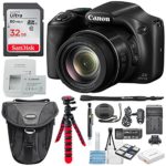 Canon PowerShot SX530 HS – Wi-Fi Enabled Digital Camera with deluxe accessory bundle including 32GB SDHC memory card Class 10 & lens cleaning kit + Extra Battery & AC/DC Turbo Travel Charger.