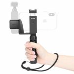 Skyreat Osmo Pocket Mount Accessories Handheld Phone Holder Bracket Tripod Mount,w Cold Shoe 1/4”Thread Support External Microphone & LED Light for DJI Osmo Pocket