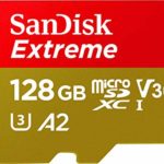 SanDisk 128GB Extreme microSD UHS-I Card with Adapter – U3 A2 – SDSQXA1-128G-GN6MA