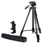 Regetek Travel Camera Tripod (Aluminum 63″ Adjustable Camera Stand with Flexible Head) -Portable Tripod for Canon Nikon Sony DV DSLR Camera Camcorder Gopro Action Cam/iPhone & Carry Bag & Phone Mount